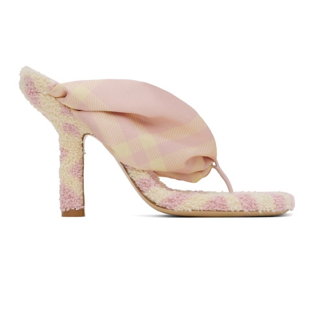BURBERRY
Pink & Yellow Fabric Heeled Sandals‎ size 36 - Picture 3 of 13
